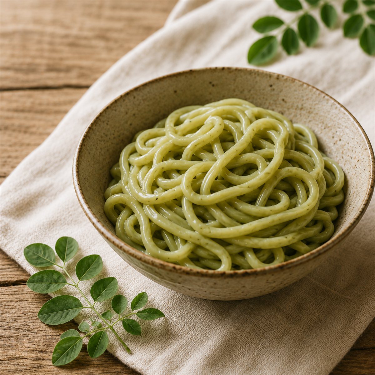 有機モリンガを練り込んだモリンガうどん